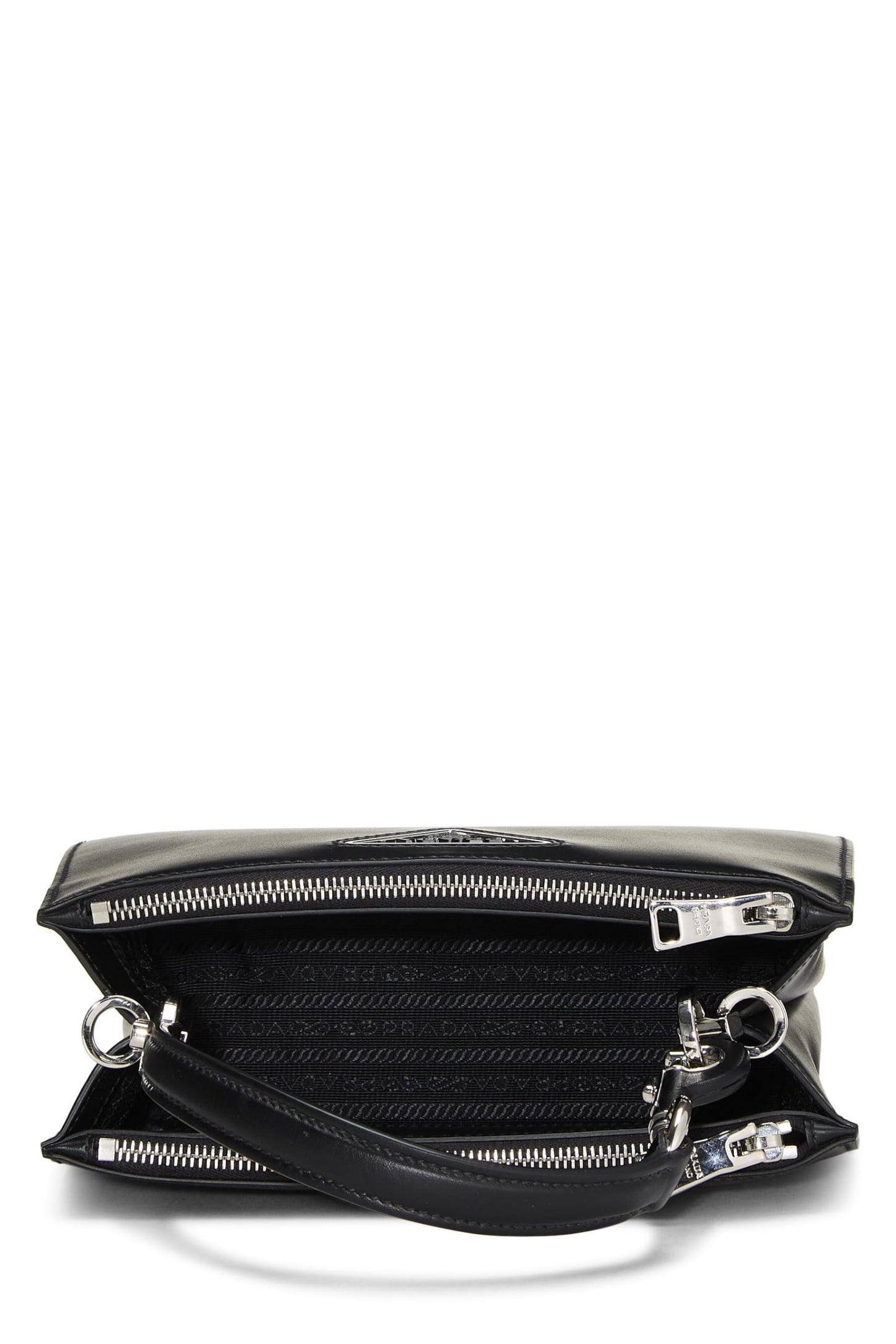 Prada, Bolso convertible de piel de becerro negra Pre-Loved, Negro