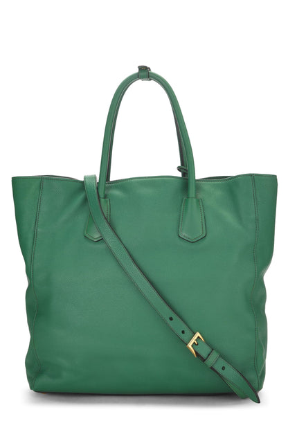 Prada, Bolso tote Vitello Grain verde Pre-Loved, Verde