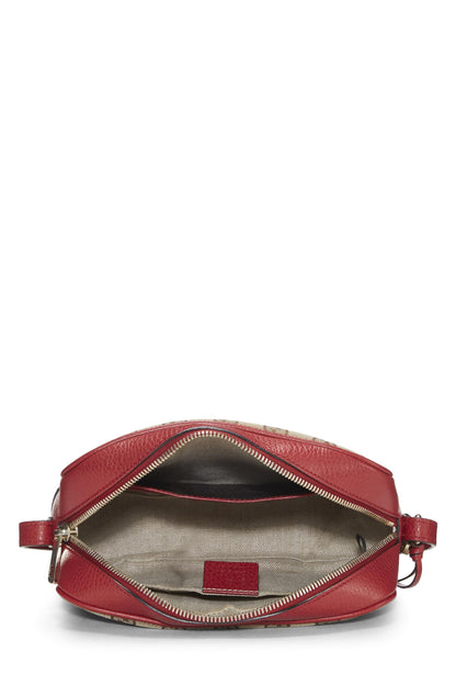 Gucci, Pre-Loved Red Original GG Canvas Bree Crossbody, Red