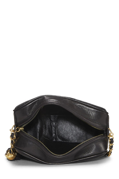 Chanel, Mini bolso para cámara 'CC' 3 de piel de cordero negra Pre-Loved, Negro