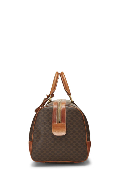 Céline, Sac Boston Macadam en toile enduite marron d'occasion, marron