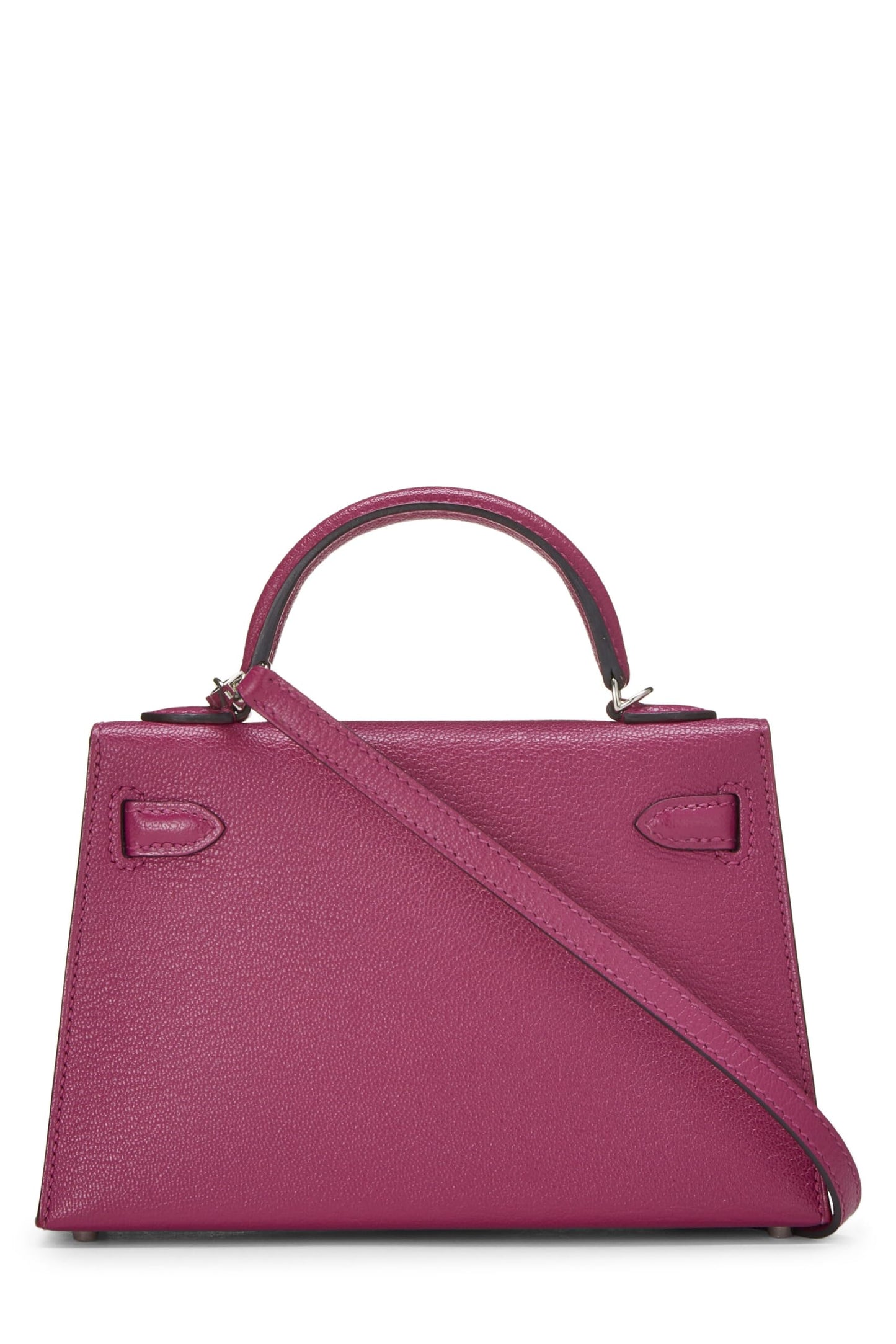 Hermès, Pre-Loved Rose Pourpre Chevre Kelly Sellier 20 Mini, Purple