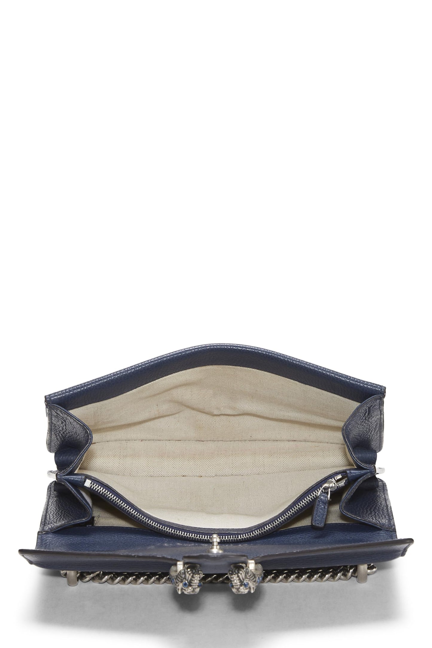 Gucci, Pre-Loved Navy Leather Dionysus Shoulder Bag Mini, Navy