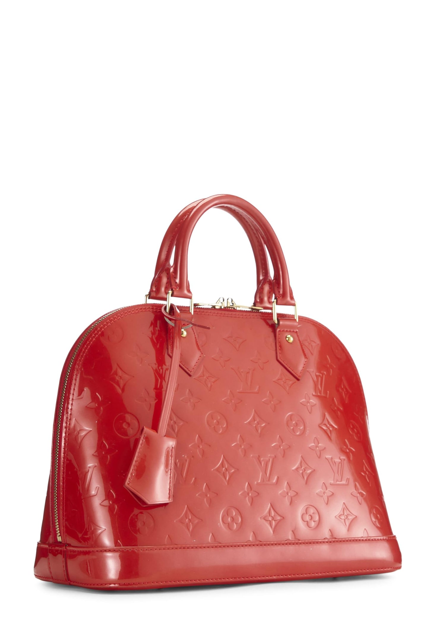 Louis Vuitton, Pre-Loved Orange Sunset Monogram Vernis Alma GM, Orange