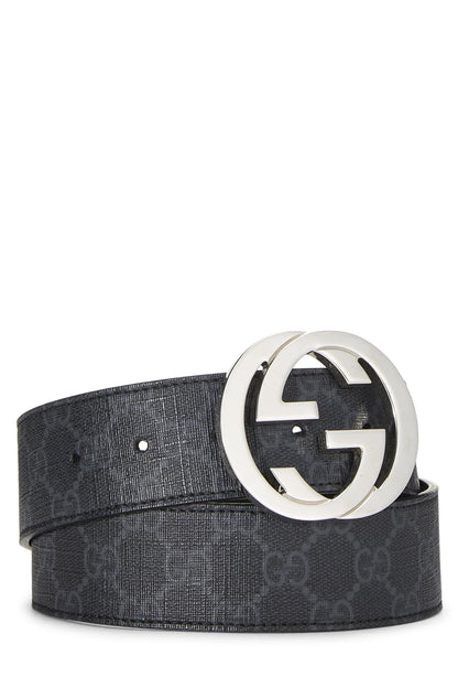 Gucci, Pre-Loved Black GG Supreme Belt, Black