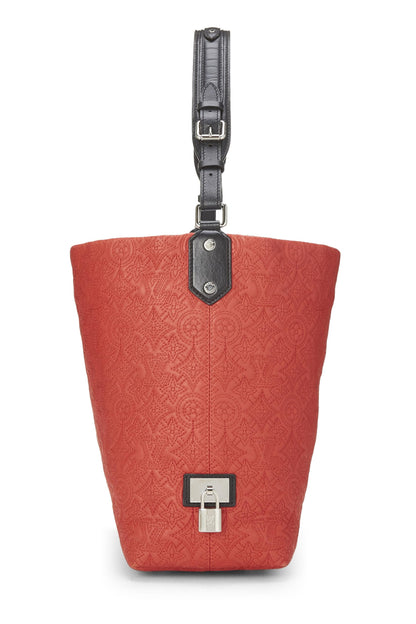 Louis Vuitton, Hobo PM de cuero Antheia con monograma rojo Pre-Loved, Rojo