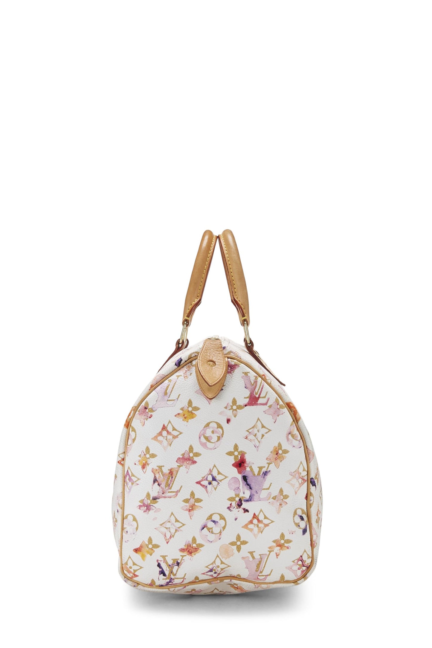 Louis Vuitton, Pre-Loved Richard Prince x Louis Vuitton Monograma blanco Acuarela Speedy 30, Blanco