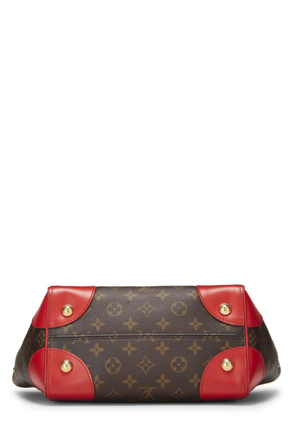 Louis Vuitton, Phenix PM de lona con monograma rojo Pre-Loved, Rojo