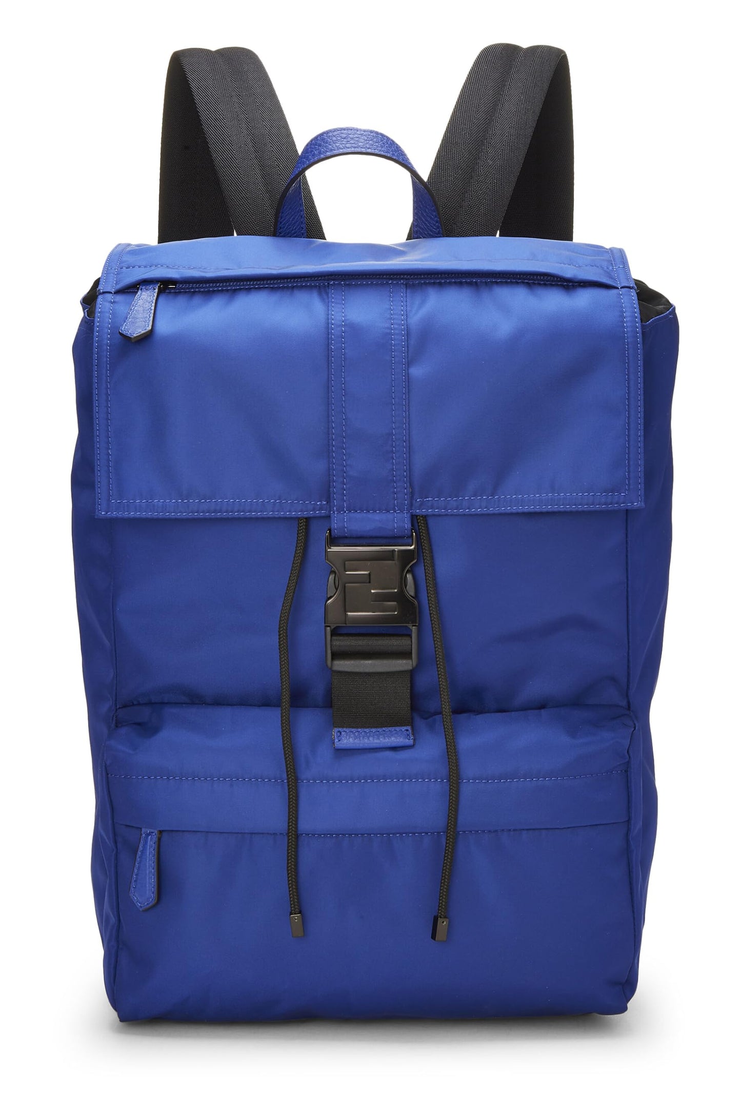 Fendi, Pre-Loved Blue Nylon Fendiness Backpack, Blue