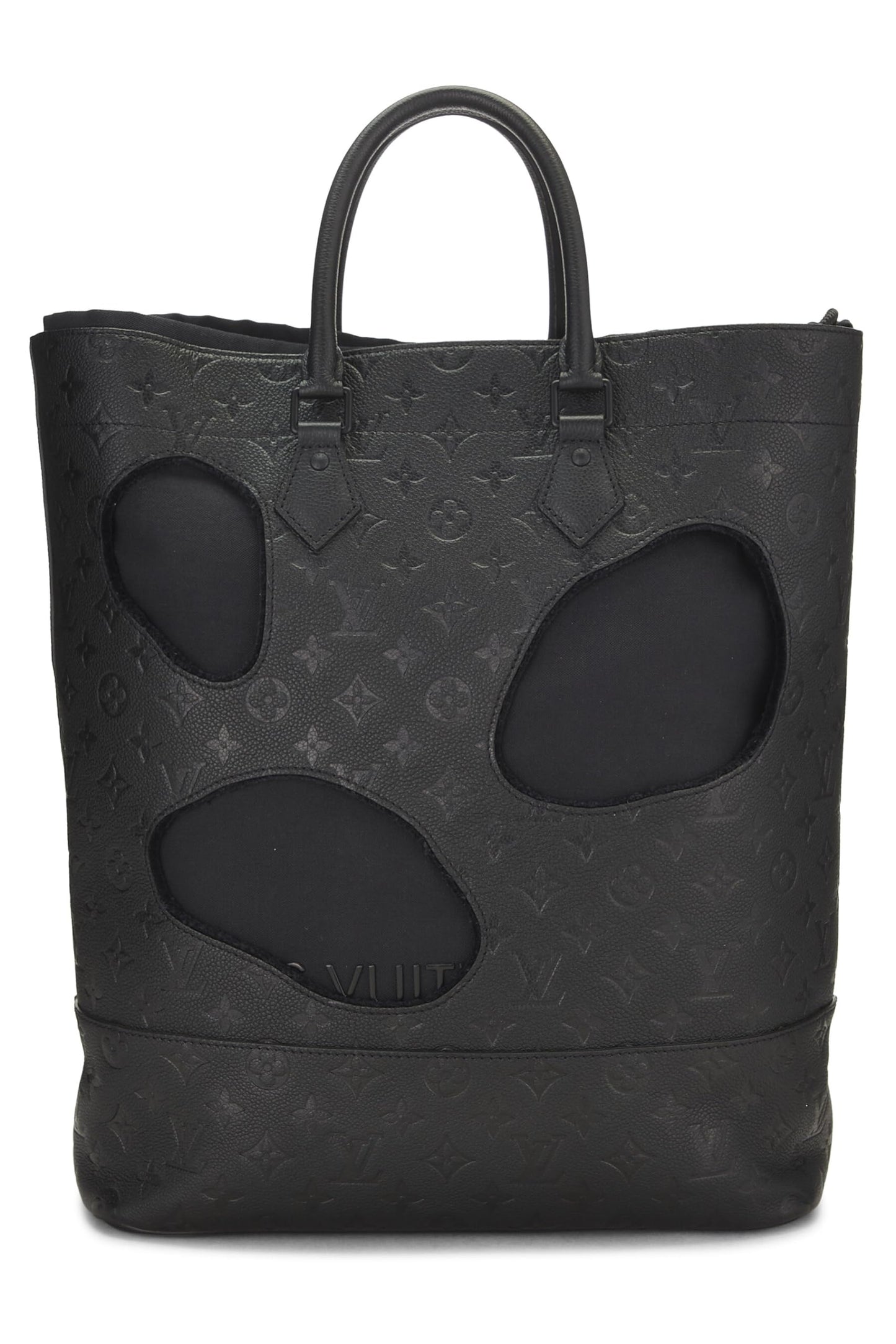 Louis Vuitton, Sac Empreinte monogramme noir avec trous COMME DES GARÇONS x Louis Vuitton pré-aimé, Noir