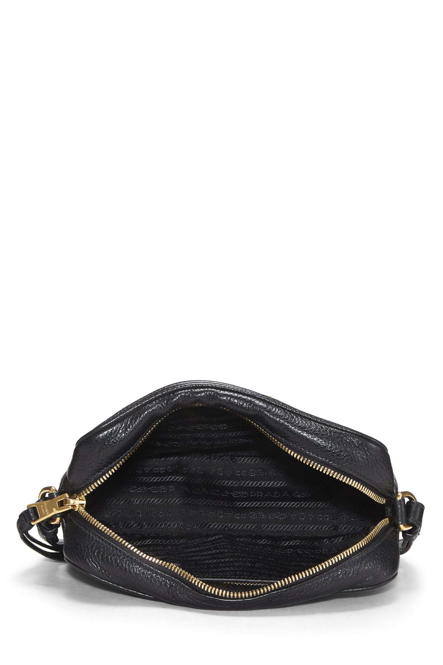 Prada, Bolso para cámara Vitello Daino negro Pre-Loved, Negro