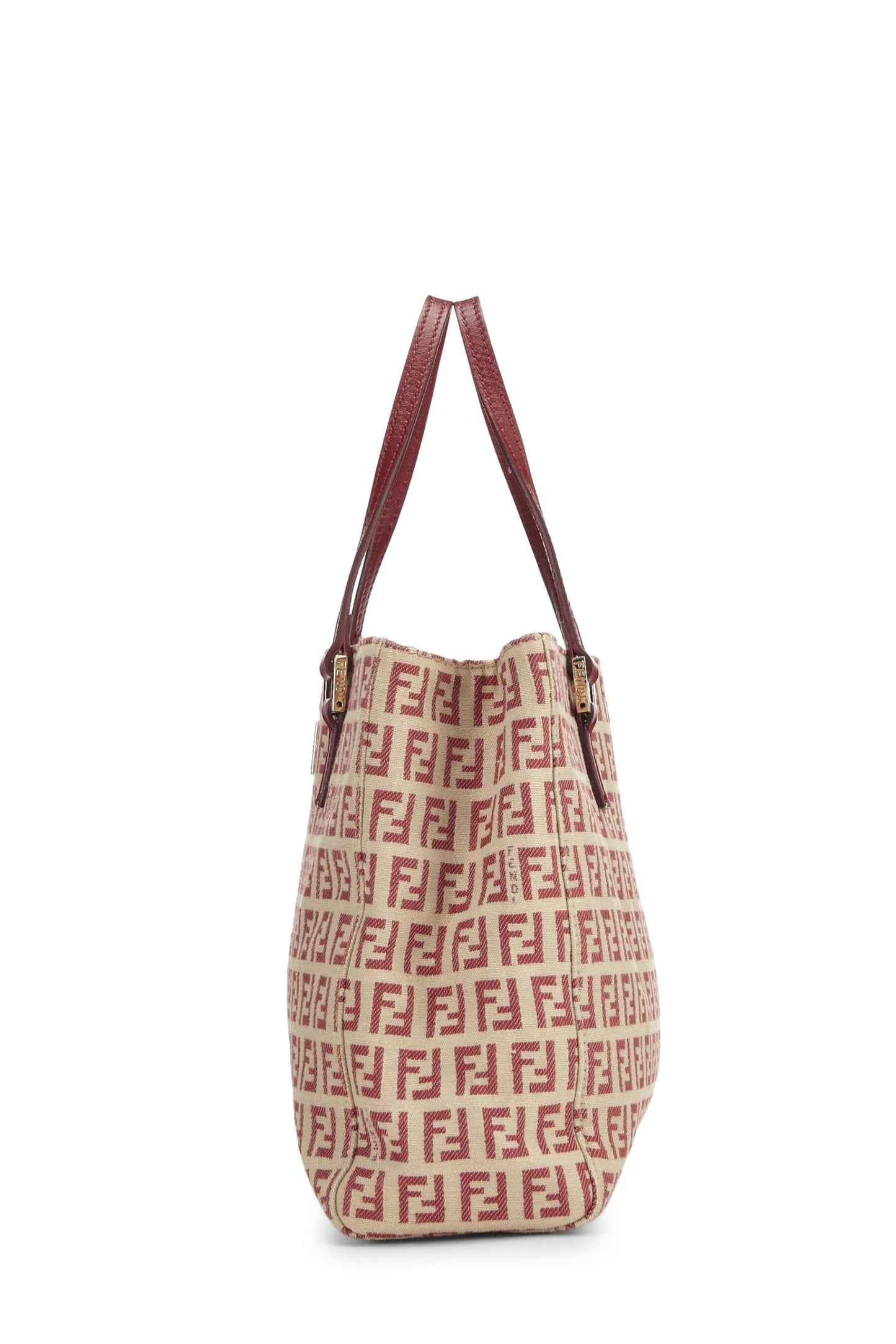 Fendi, Pre-Loved Red Zucchino Tote Small, Red