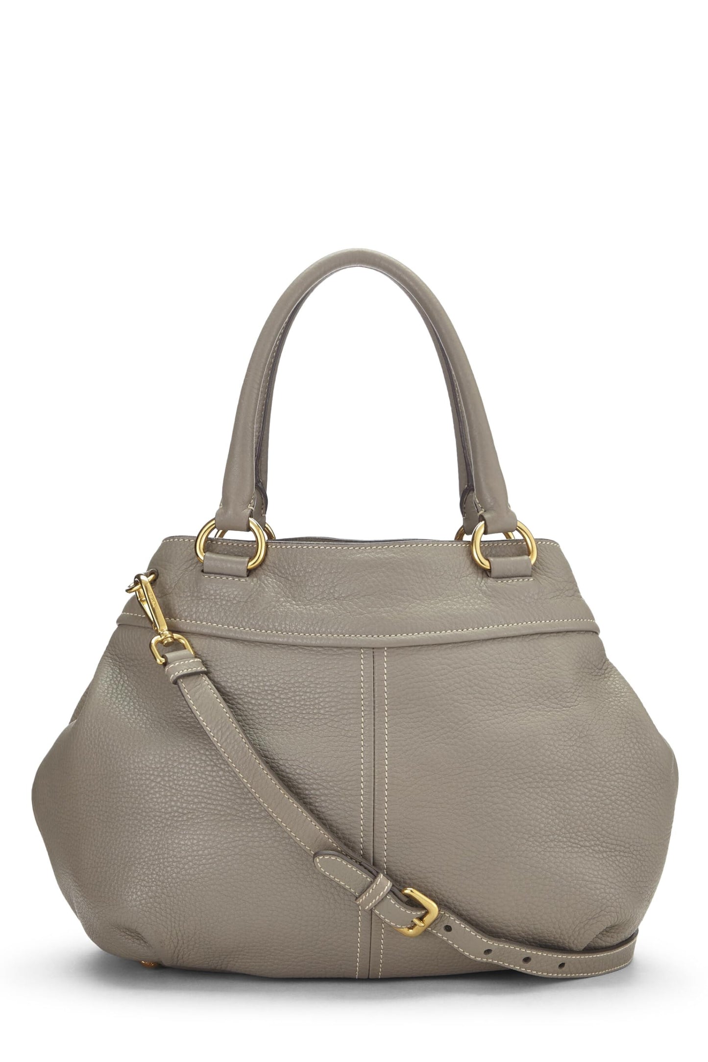 Prada, Vitello Daino Sacca 2 Manici gris pré-aimé, gris