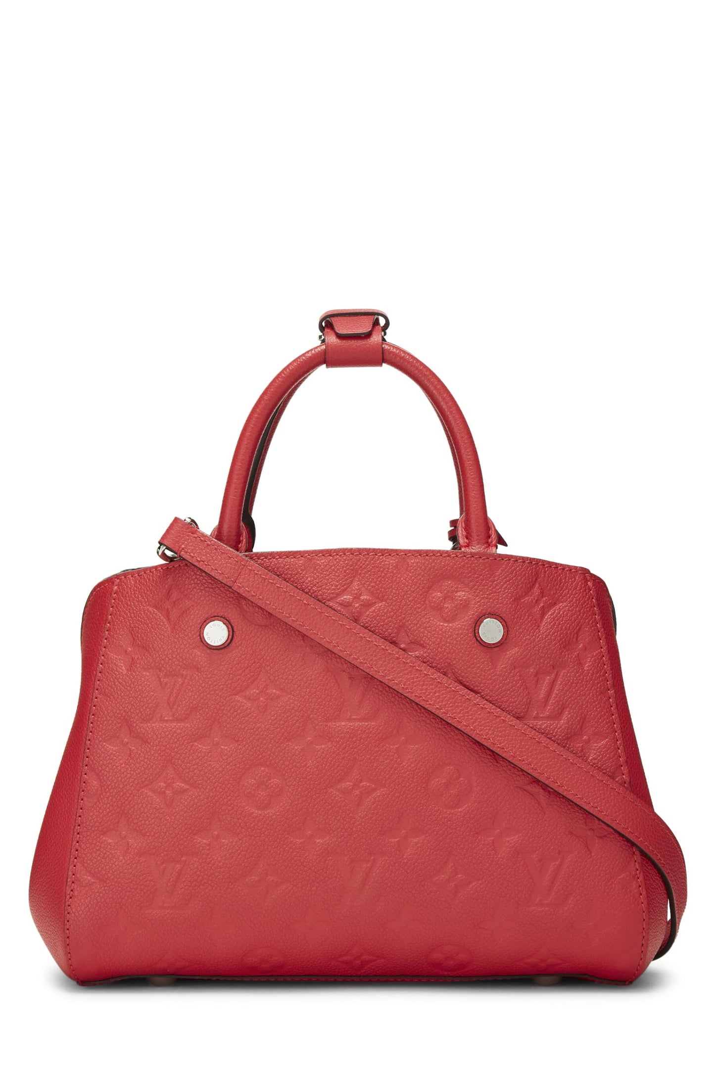 Louis Vuitton, Monogramme rouge pré-aimé Empreinte Montaigne BB, Rouge