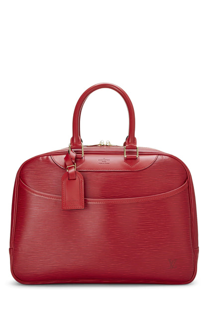 Louis Vuitton, Cuero Epi rojo Pre-Loved Deauville, Rojo