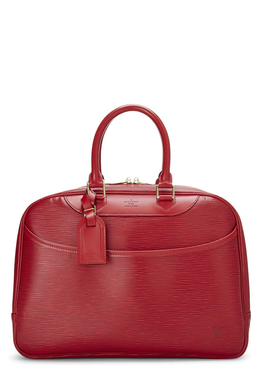 Louis Vuitton, Pre-Loved Red Epi Leather Deauville, Red