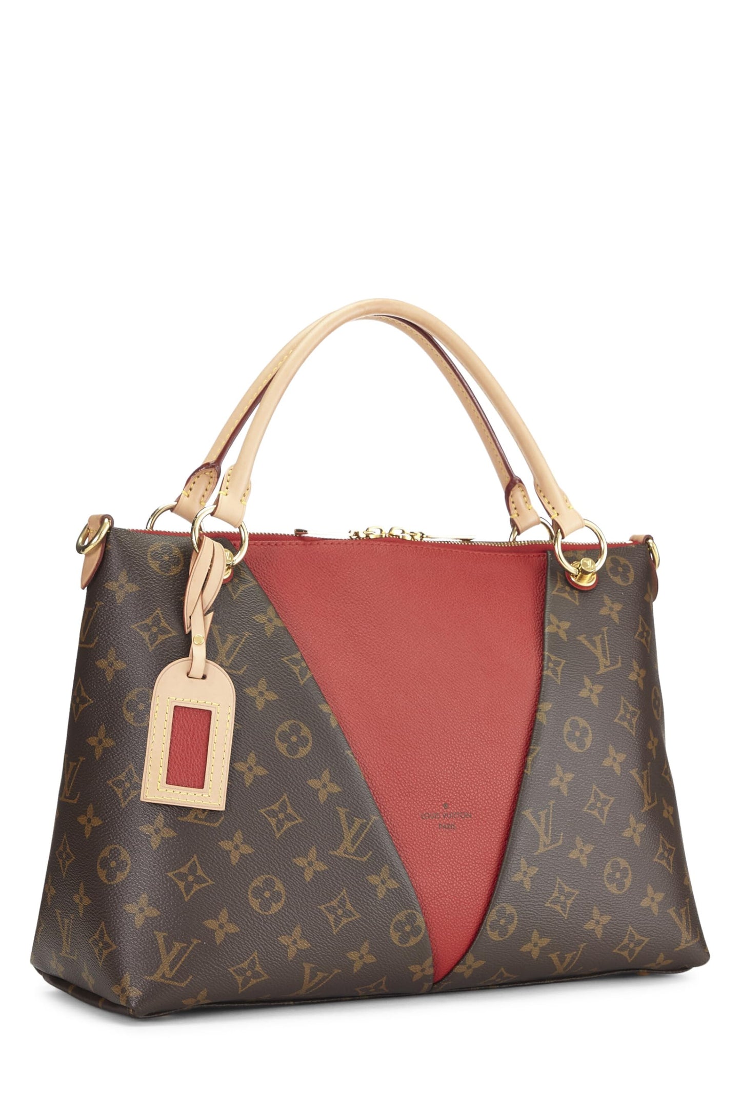 Louis Vuitton, Pre-Loved Red Monogram Canvas V Tote BB, Red