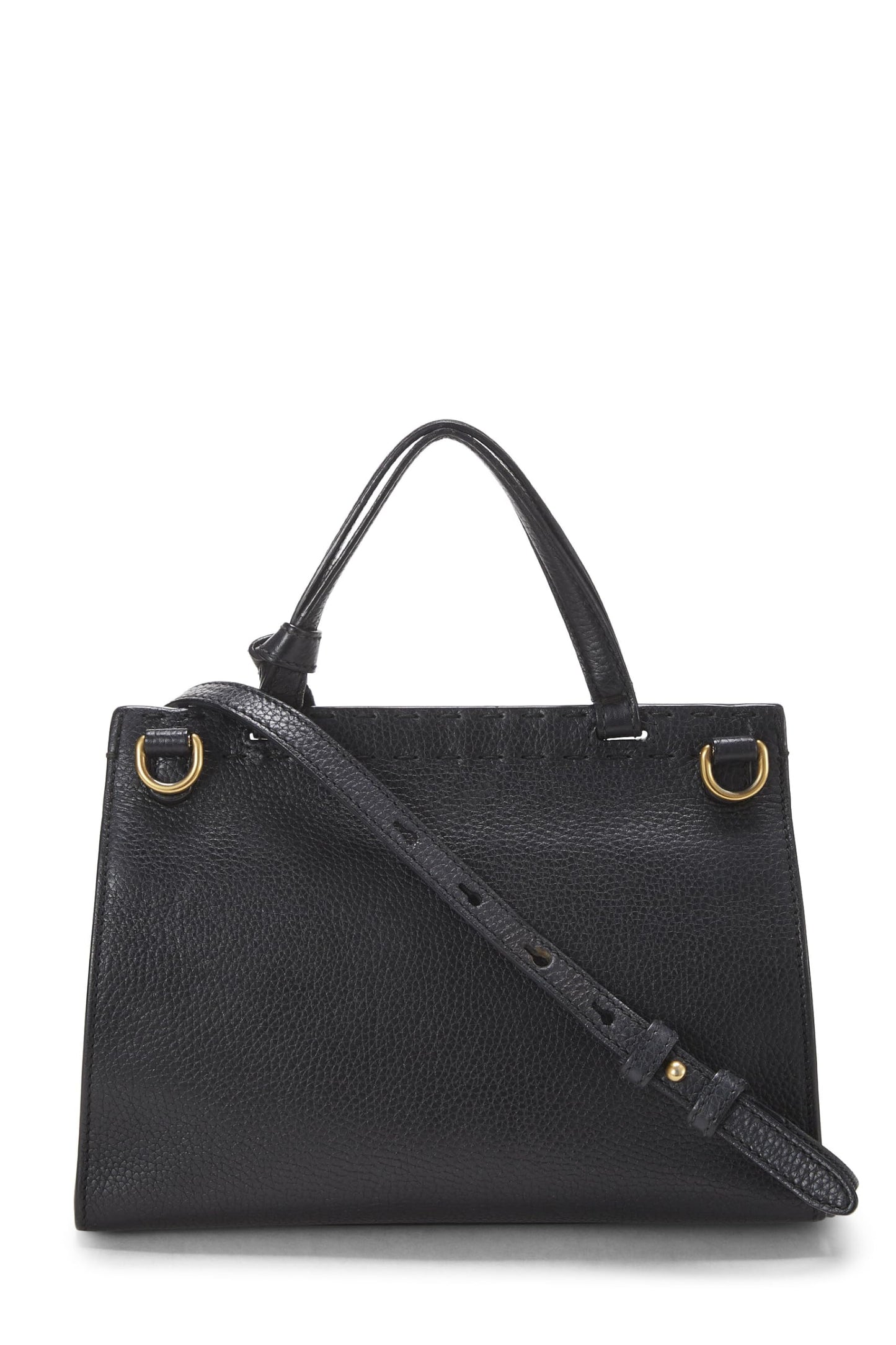 Gucci, Mini sac à main en cuir noir GG Marmont d'occasion, noir