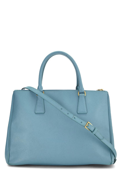 Prada, Bolso ejecutivo mediano Saffiano azul Pre-Loved, Azul