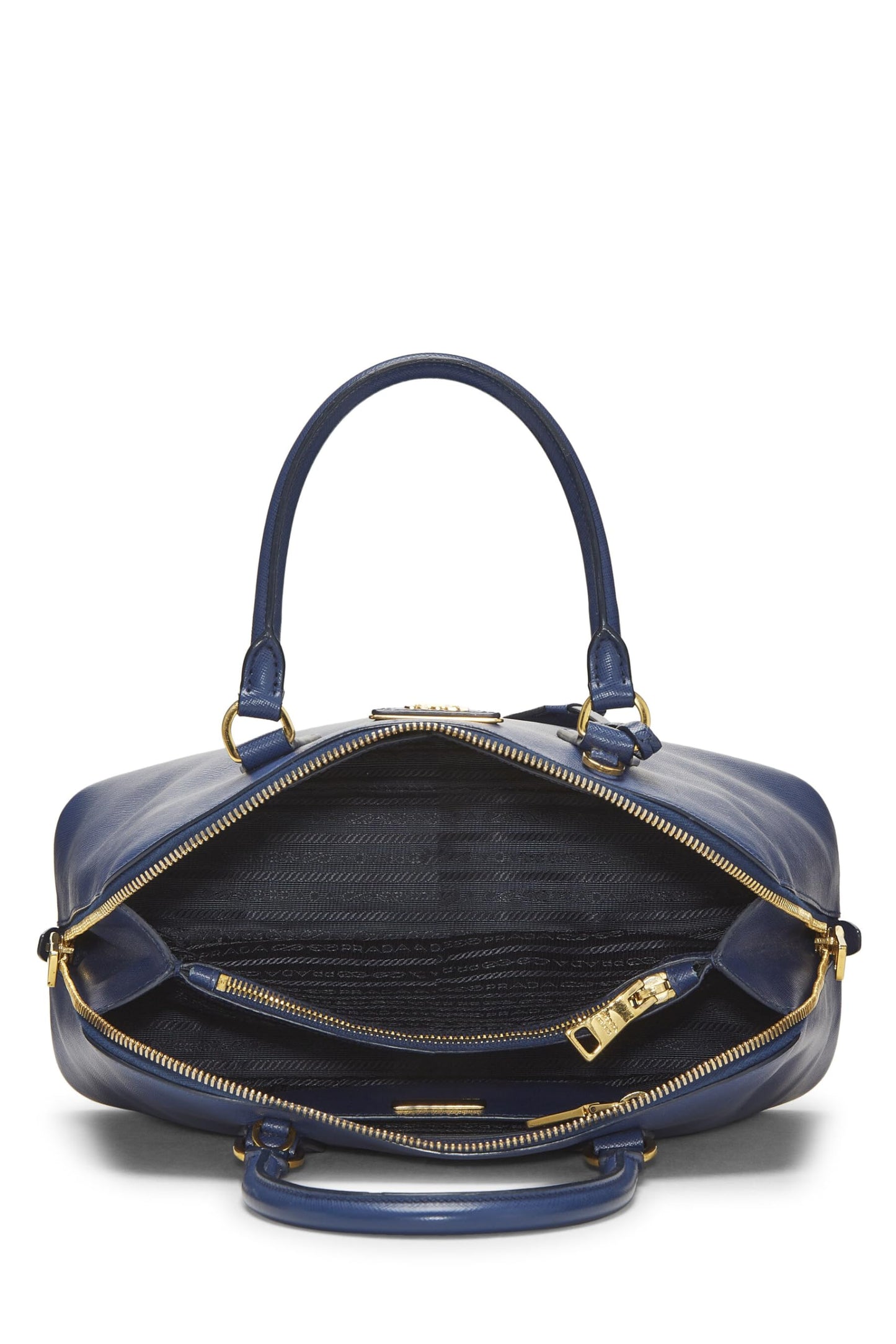 Prada, Promenade Medium Saffiano bleu d'occasion, bleu