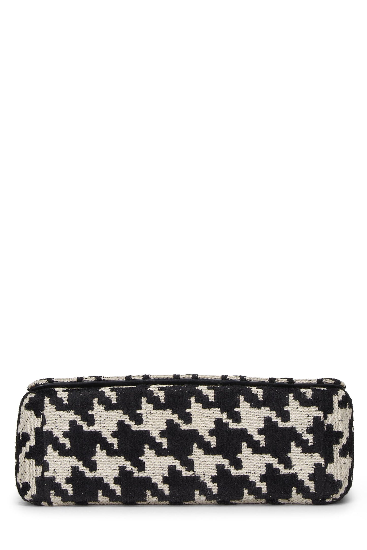 Dior, Sac Caro Medium en jacquard pied-de-poule noir et blanc d'occasion, noir