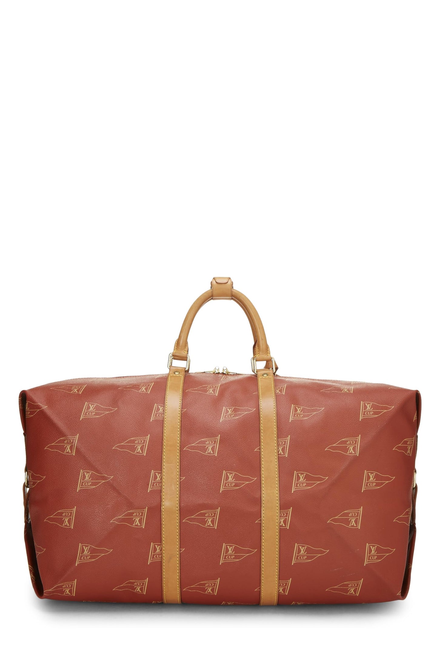 Louis Vuitton, Lienzo revestido rojo Pre-Loved America's Cup Sac Cabourg, Rojo