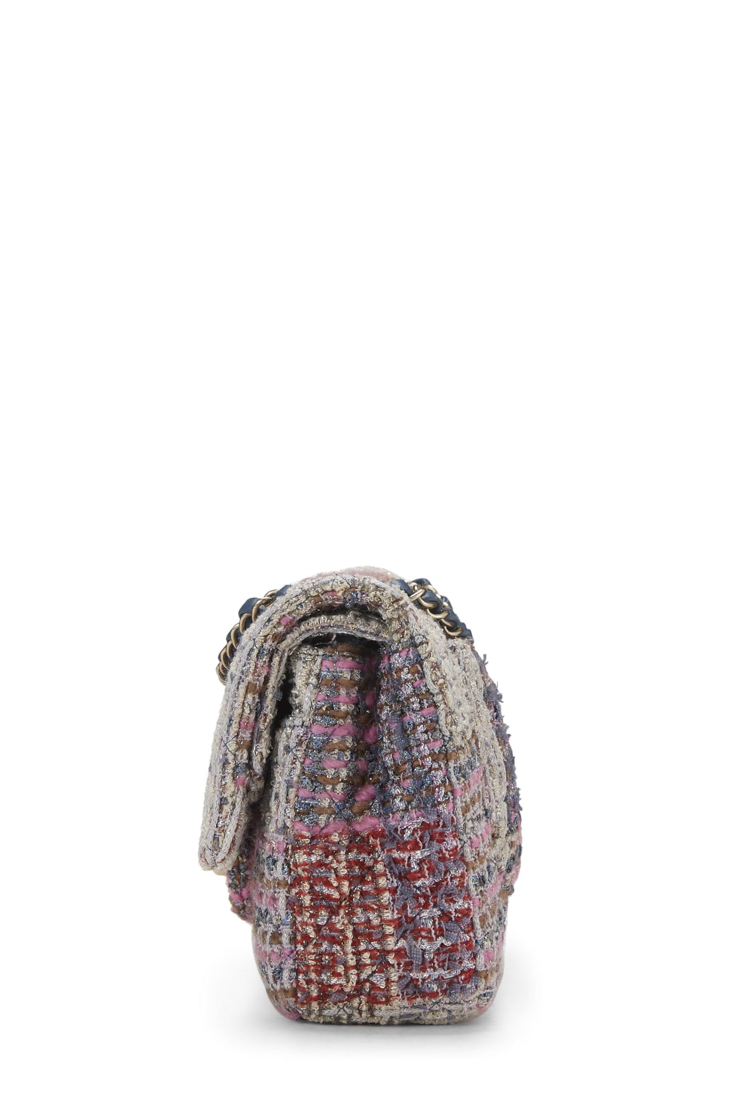 Chanel, Pre-Loved Multicolor Paneled Tweed Classic Double Flap Medium, Multi