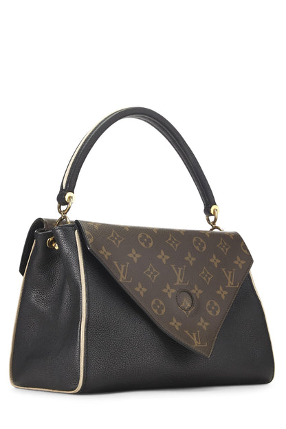 Louis Vuitton, Bolso negro con doble V y monograma Pre-Loved, Negro