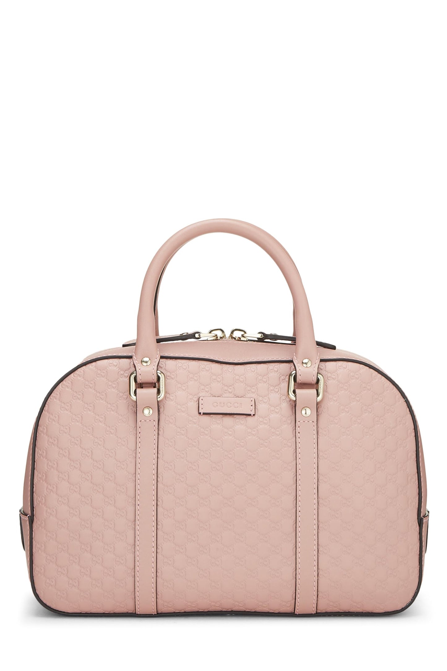 Gucci, sac à main convertible en cuir Microguccissima rose d'occasion, rose