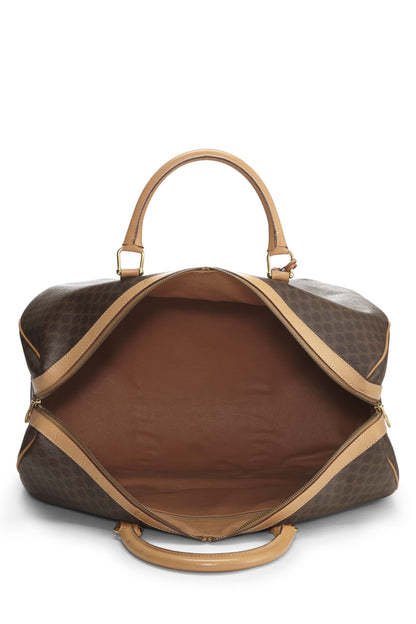 Céline, Pre-Loved Brown Coated Canvas Macadam Boston, Brown