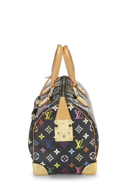 Louis Vuitton, Pre-Loved Takashi Murakami x Louis Vuitton Black Monogram Multicolore Speedy 30, Black