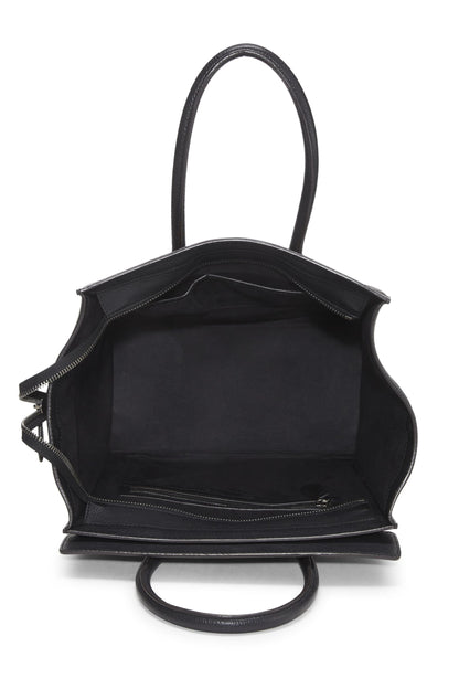 Céline, Pre-Loved Black Drummed Calfskin Luggage Mini, Black