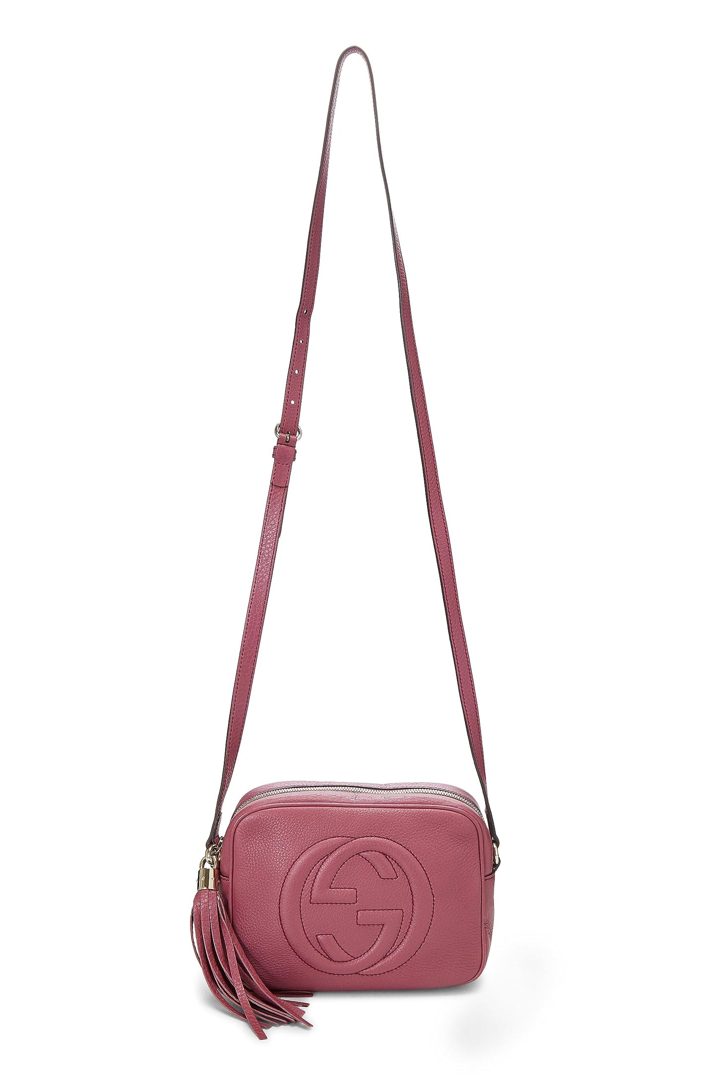 Gucci, Soho Disco en cuir grainé violet d'occasion, violet