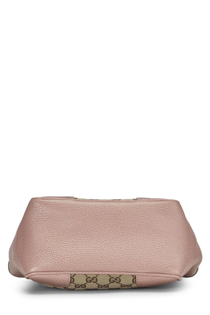 Gucci, sac fourre-tout Bree à poignée supérieure en toile GG rose d'occasion, petit modèle, rose