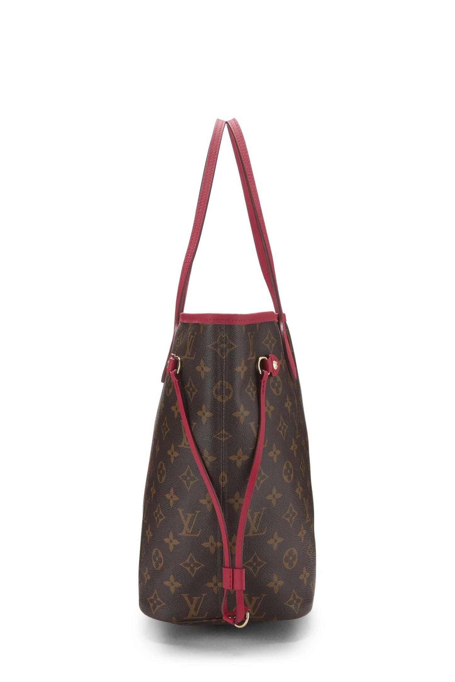 Louis Vuitton, Pre-Loved Neverfull MM de lona con monograma rosa malva y flor Ikat, Rosa