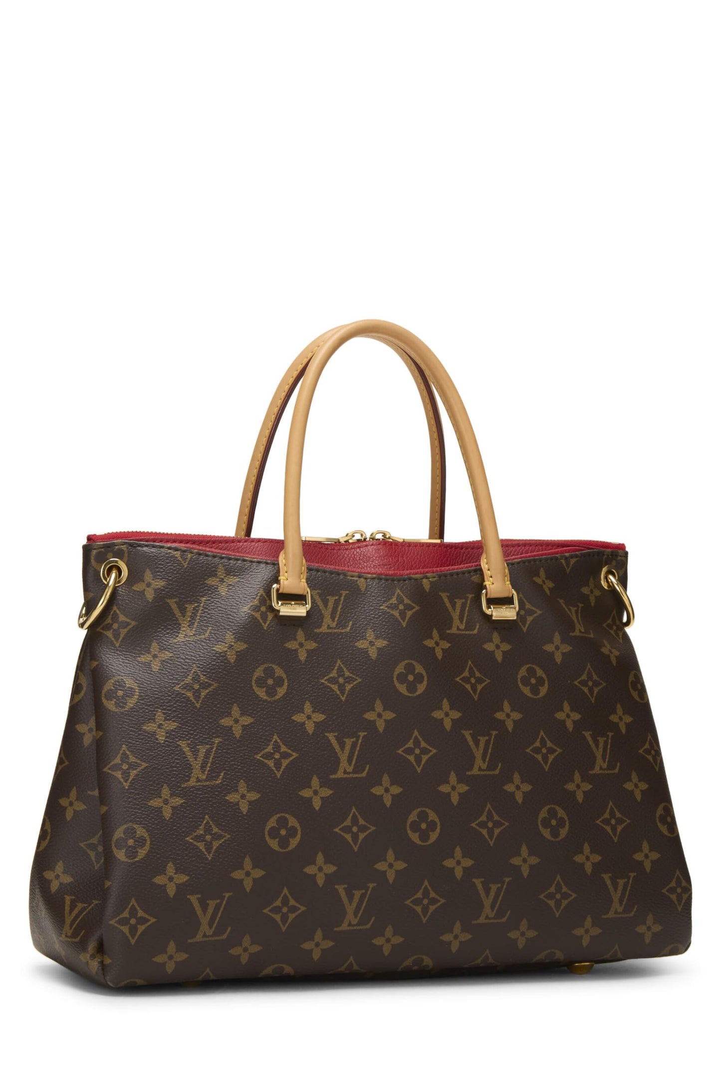 Louis Vuitton, Pre-Loved Red Monogram Canvas Pallas, Red