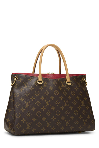 Louis Vuitton, Pallas de lona con monograma rojo Pre-Loved, Rojo