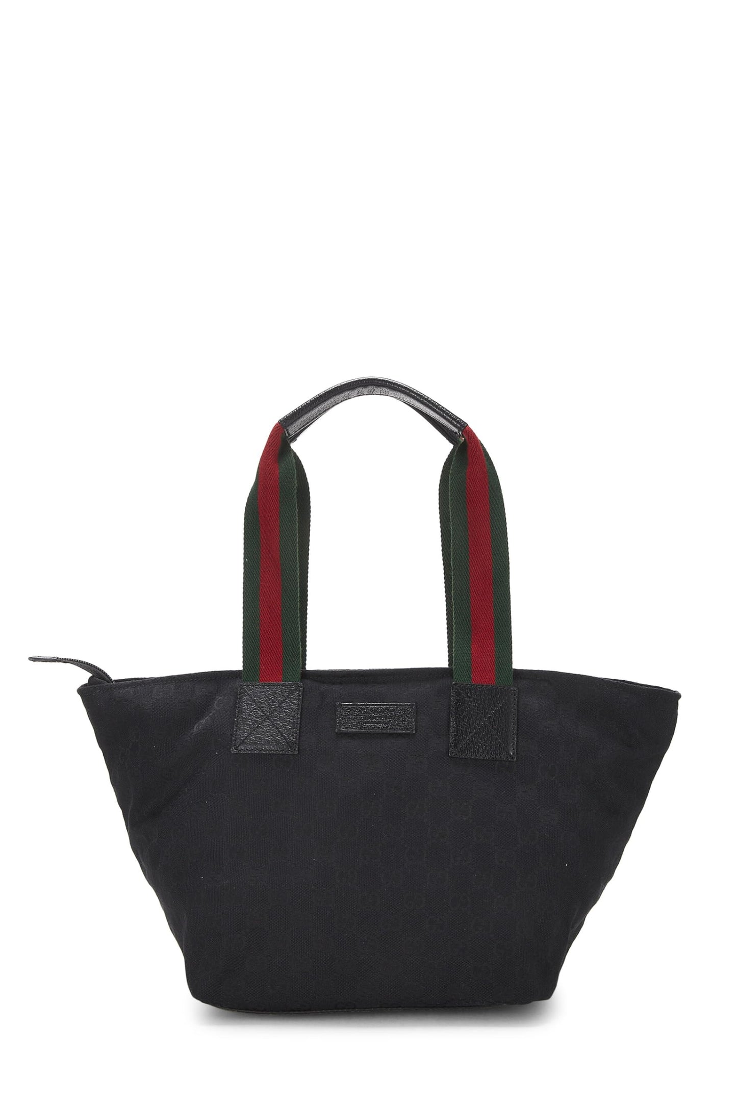 Gucci, Bolso tote pequeño con cremallera suave de lona GG Original negro Pre-Loved, Negro