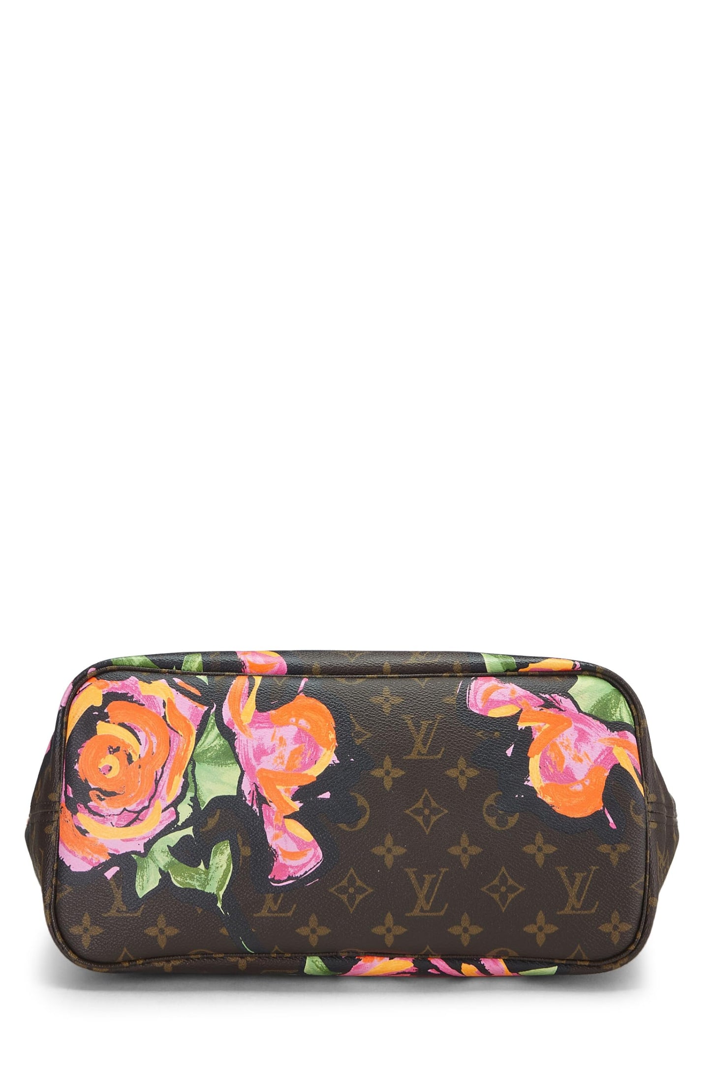 Louis Vuitton, Pre-Loved Stephen Sprouse x Louis Vuitton Monogram Canvas Roses Neverfull MM, Marrón