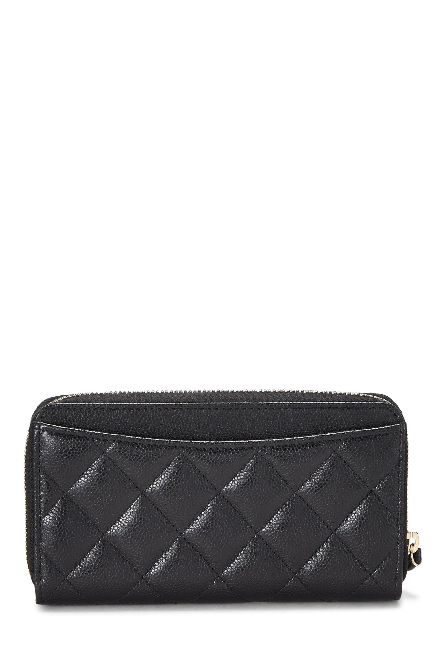 Chanel, sac zippé matelassé noir Caviar Small d'occasion, noir