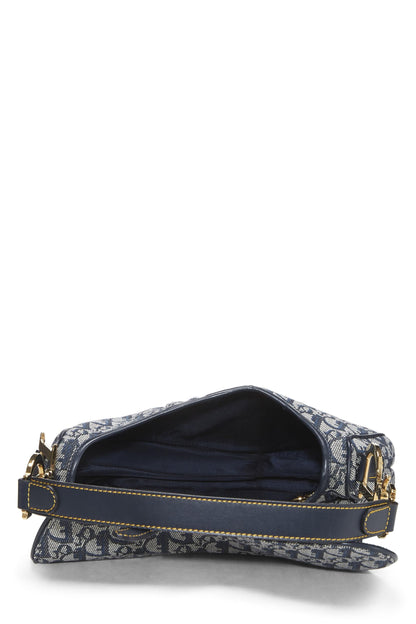 Dior, Sacoche en toile Navy Trotter d'occasion, bleu marine