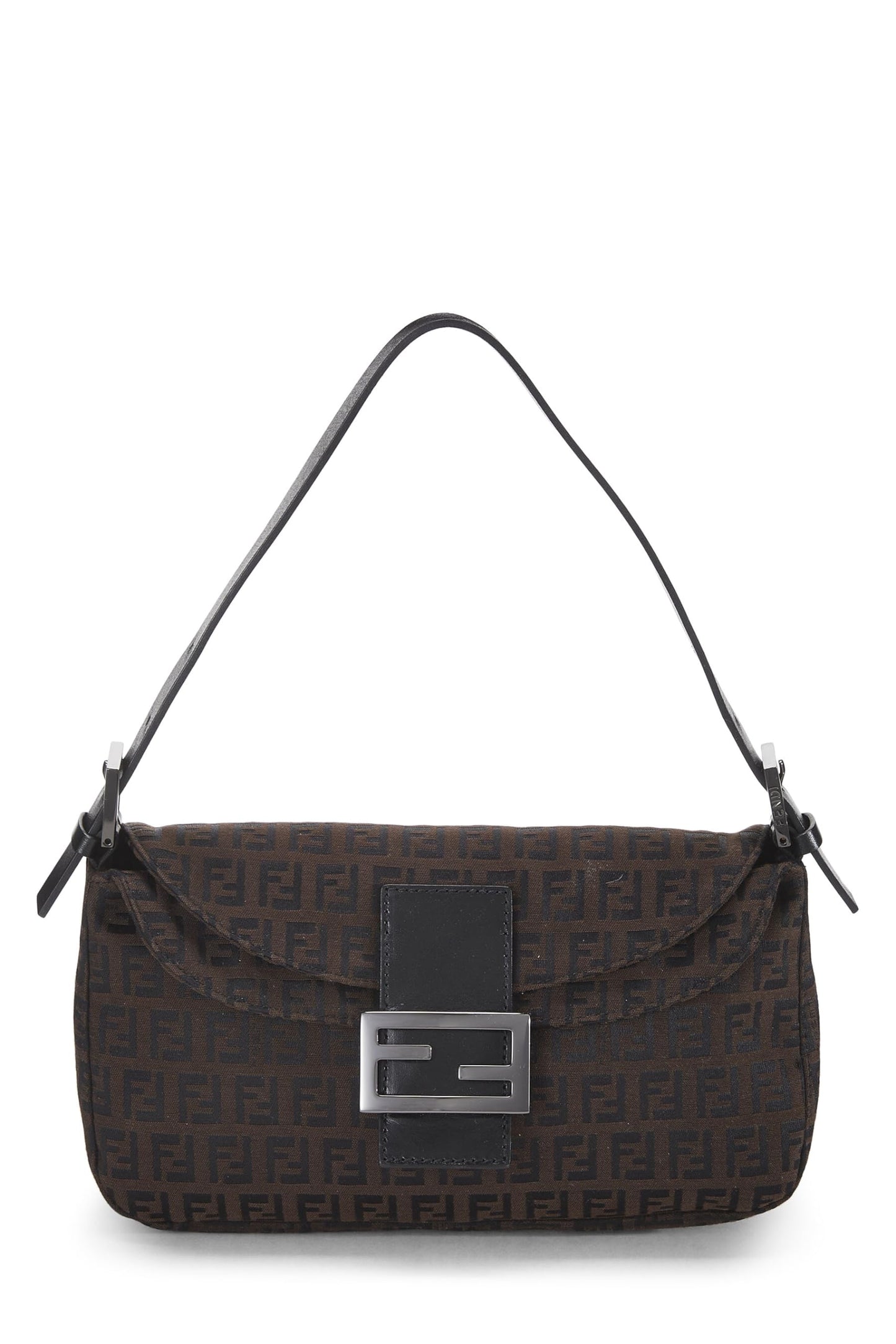 Fendi, sac à bandoulière Zucchino en nylon marron d'occasion, marron