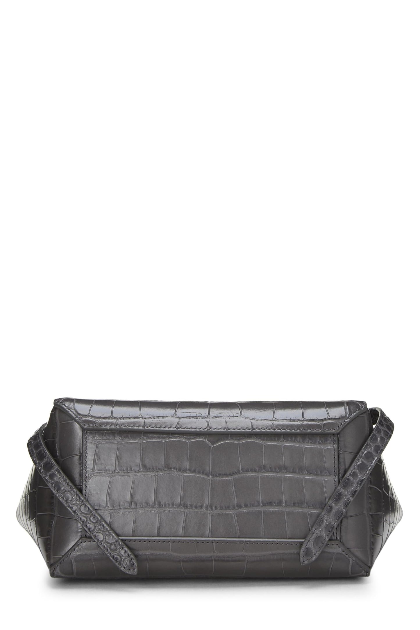 Céline, Pre-Loved Grey Embossed Belt Bag Nano, Grey