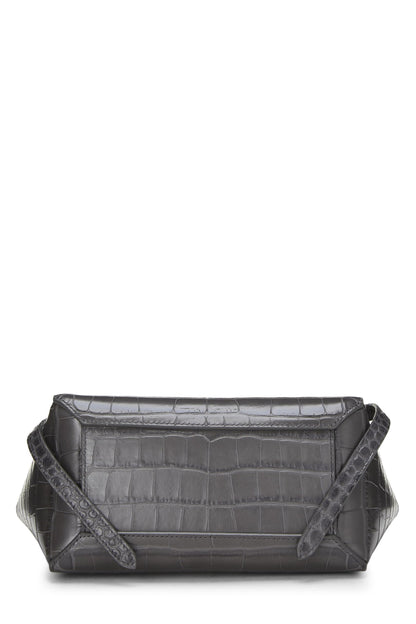 Céline, Sac ceinture en relief gris Nano d'occasion, Gris