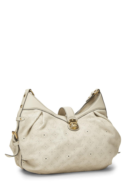 Louis Vuitton, sac à main en cuir Mahina XS blanc monogrammé d'occasion, blanc