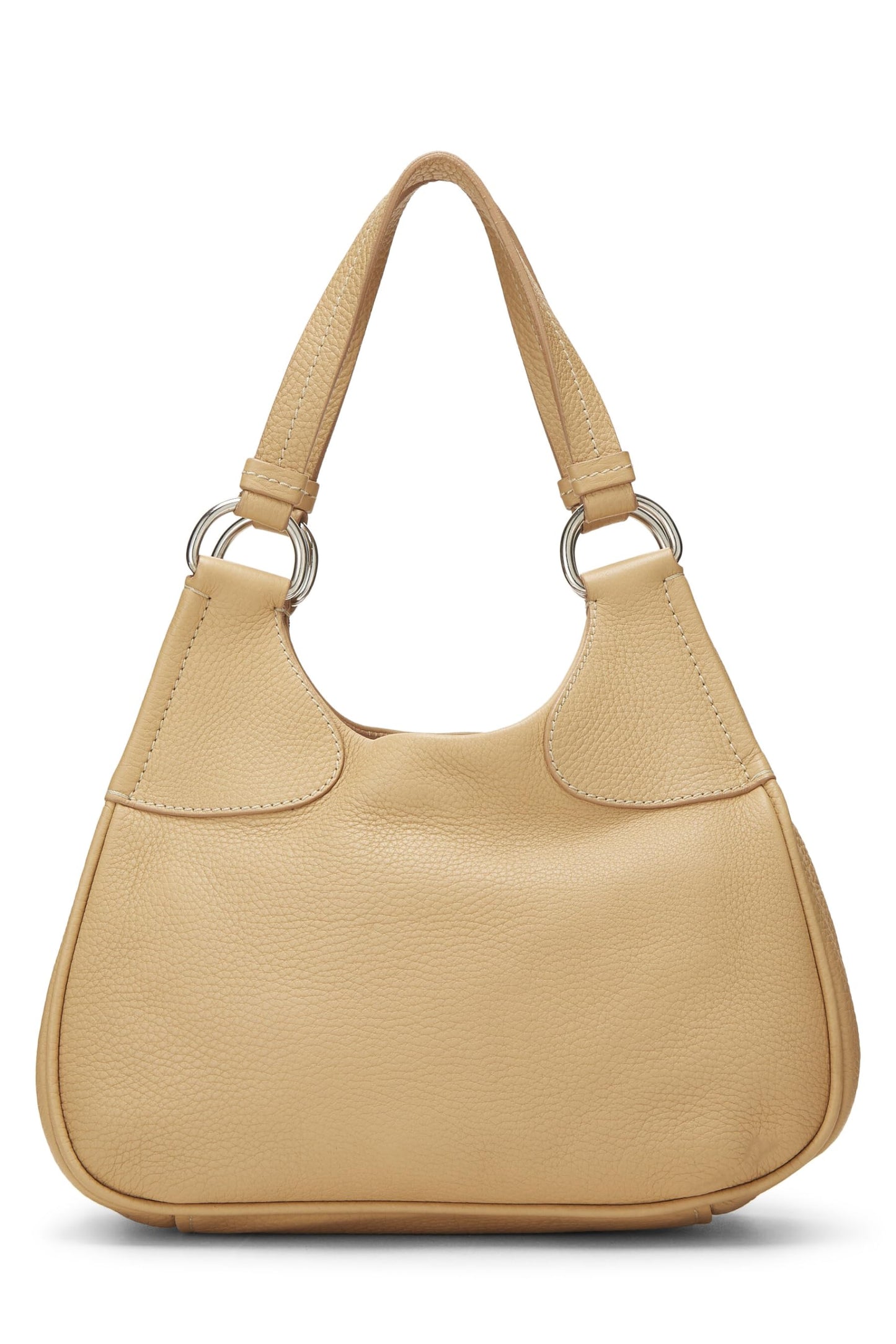 Prada, sac à bandoulière Vitello Daino beige d'occasion, beige