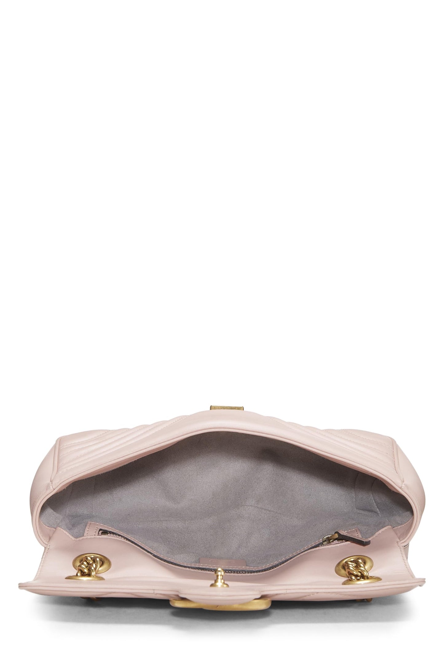 Gucci, sac à bandoulière GG Marmont en cuir matelassé rose d'occasion, rose