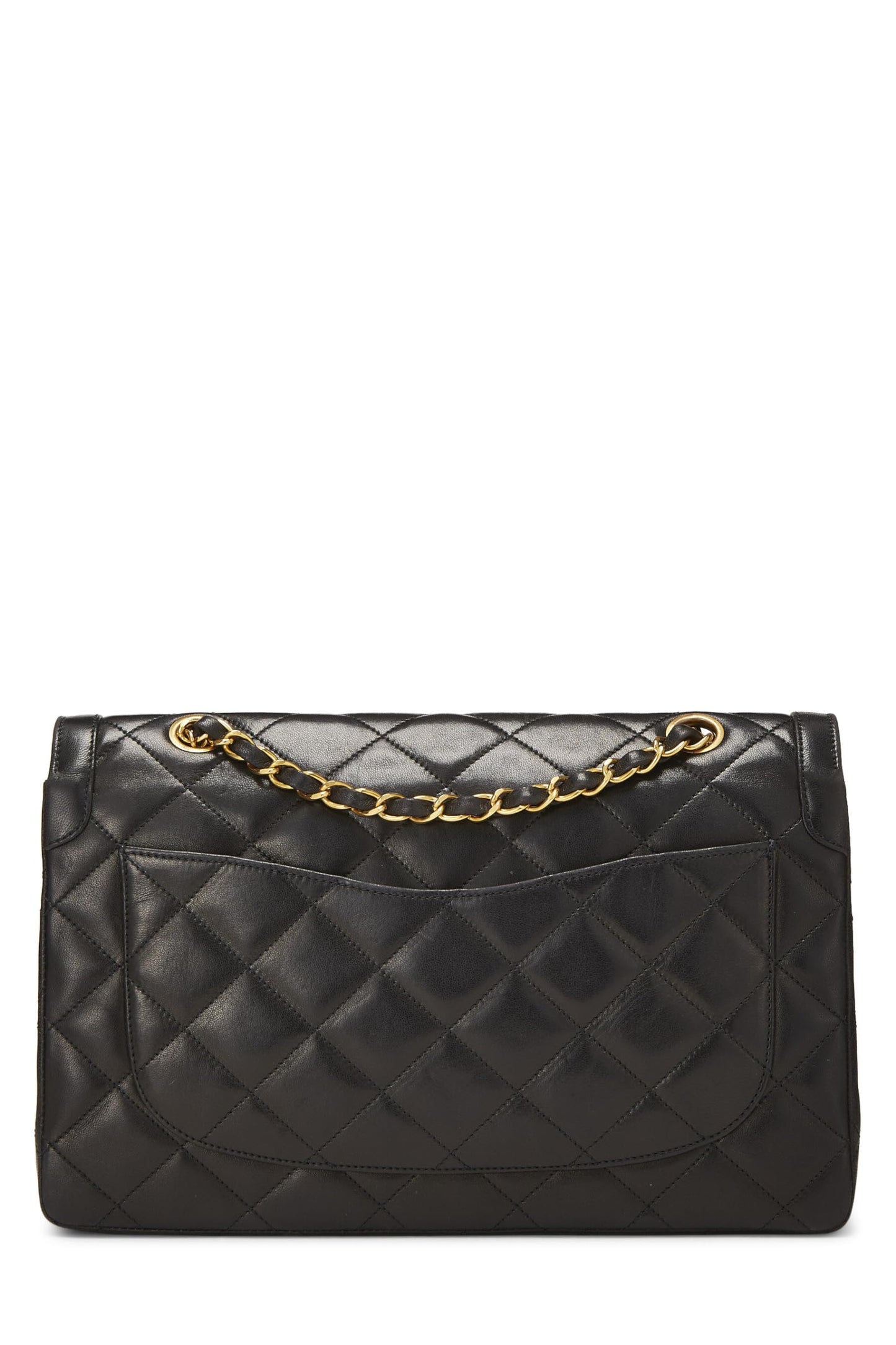 Chanel, Pre-Loved Black Quilted Lambskin Paris Limited Double Flap Jumbo, Black