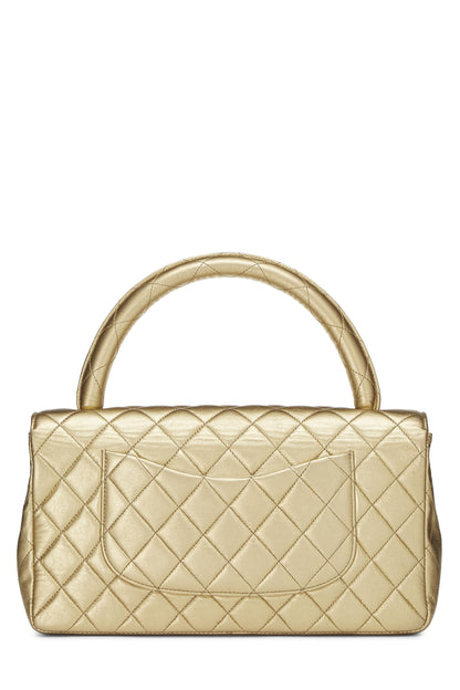 Chanel, Pre-Loved Metallic Gold Quilted Lambskin Kelly Flap Medium, Gold