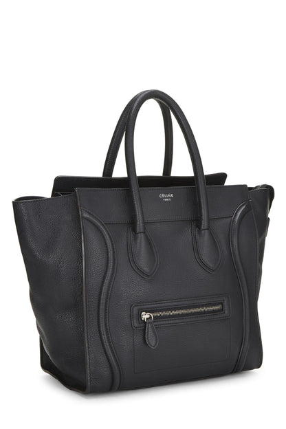 Céline, Pre-Loved Black Leather Luggage Mini, Black